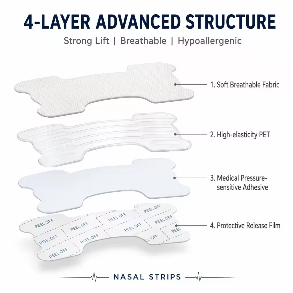 Sportslevel nasal strips clear & tan options