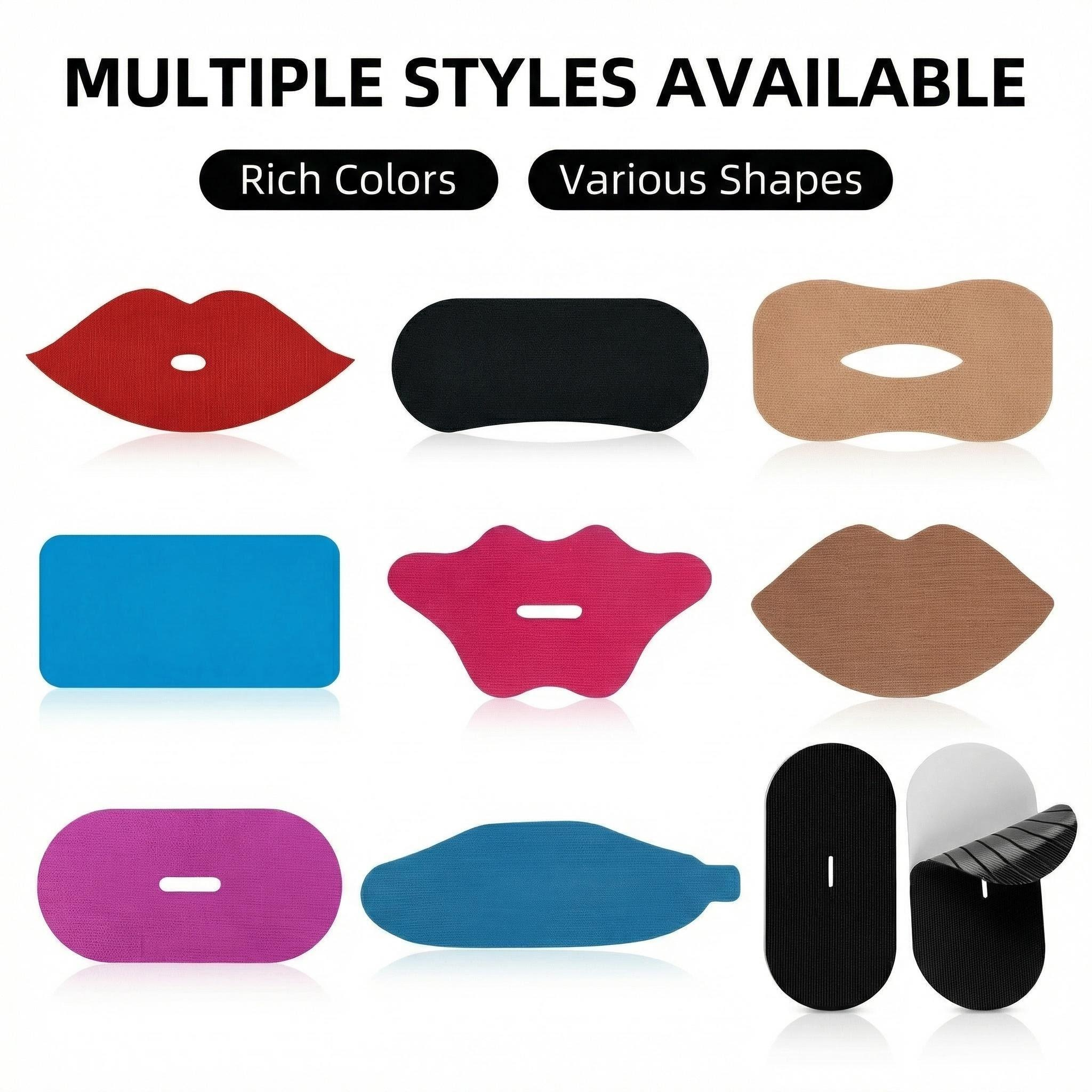 Multiple shapes and colors available for cotton mouth tape